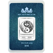 999 Ayar Gümüş ile Üretilmiş Yin Yang ve Kurt Temalı Hediyeye Özel 10 Gram Gümüş Külçesi-779 thumbnail 1