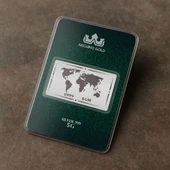 Dünya Temalı 999 Ayar Gümüş ile Tasarlanmış Hediyeye Özel 5 Gram Gümüş Külçesi-773 thumbnail 2