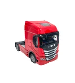 Işıklı Sesli Pilli Çek Bırak Metal Oyuncak IVECO Tır thumbnail 4