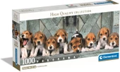 Clementoni - 1000 Parça High Quality Panorama Yetişkin Puzzle - Beagles - 39869 thumbnail 1