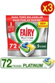 Fairy Platinum Limon Kokulu Bulaşık Makinesi Deterjanı Kapsülü  72 Yıkama x3 Adet thumbnail 1