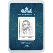 999 Ayar Gümüş ile Üretilmiş Efsane Van Gogh Temalı Hediyeye Özel 10 Gram Gümüş Külçesi-772 thumbnail 1