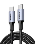 UGREEN USB-C 100W 5A QC PD Örgülü Hızlı Şarj Kablosu, 1,5 Metre, Siyah, 70428 thumbnail 1