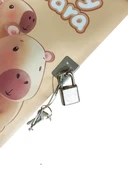 Capybara Hatıra Defteri (Günlük) Kilitli Defter 80 yaprak - Sweet Kapibara thumbnail 2