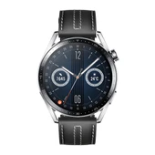 Huawei Watch GT3 Pro GT3 GT2 46mm İle Uyumlu Dikiş Desenli Deri Metal Tokalı Akıllı Saat Kordonu  Siyah thumbnail 4