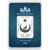 Hediyeye Özel 10 Gram Türkiye ve Kurt Temalı 999 Ayar Gümüş ile Üretilmiş Gümüş Külçesi-769 thumbnail 1