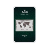 Dünya Temalı 999 Ayar Gümüş ile Tasarlanmış Hediyeye Özel 5 Gram Gümüş Külçesi-773 thumbnail 1