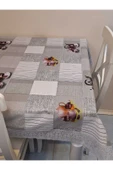 Kaydırmaz Tabanlı Pvc Muşamba - Desenli Silinebilir 120 X 150 Hazır Masa Örtüsü thumbnail 4