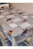 Kaydırmaz Tabanlı Pvc Muşamba - Desenli Silinebilir 120 X 150 Hazır Masa Örtüsü thumbnail 2