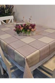 Kaydırmaz Tabanlı Pvc Muşamba - Desenli Silinebilir 120 X 150 Hazır Masa Örtüsü thumbnail 2