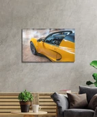 Sarı Araba Cam Tablo thumbnail 4