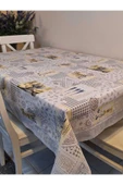 Kaydırmaz Tabanlı Pvc Muşamba - Desenli Silinebilir 120 X 150 Hazır Masa Örtüsü thumbnail 6