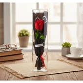 Şeffaf Silindir Kutulu Gül - Öğretmenler Günü Hediyesi thumbnail 5