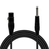 Magicvoice LD379 1.5 Metre Canon XLR Dişi - 6.35Mm Mono Erkek Mikrofon Ses Kablosu thumbnail 1