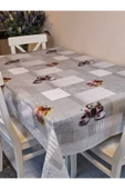 Kaydırmaz Tabanlı Pvc Muşamba - Desenli Silinebilir 120 X 150 Hazır Masa Örtüsü thumbnail 3