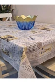 Kaydırmaz Tabanlı Pvc Muşamba - Desenli Silinebilir 120 X 150 Hazır Masa Örtüsü thumbnail 1