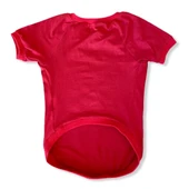 Noel Baba ve Geyik Baskılı Kırmızı Pamuklu Yılbaşı Köpek Tişörtü | Orta ve Büyük Irklar İçin thumbnail 8