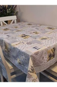 Kaydırmaz Tabanlı Pvc Muşamba - Desenli Silinebilir 120 X 150 Hazır Masa Örtüsü thumbnail 5