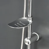 Kare Robot Tepe Duş Seti Takımı Yağmurlama Kare Banyo Duş Başlığı Sistemi Başlık Sabunluklu Duşu thumbnail 4