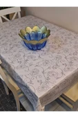 Kaydırmaz Tabanlı Pvc Muşamba - Desenli Silinebilir 120 X 150 Hazır Masa Örtüsü thumbnail 2