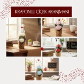 Kraponlu Çiçek Aranjmanı - Öğretmenler Günü Hediyesi thumbnail 1