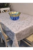Kaydırmaz Tabanlı Pvc Muşamba - Desenli Silinebilir 120 X 150 Hazır Masa Örtüsü thumbnail 1
