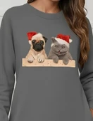 Lucky Life Kadın Uzun Kollu Bisiklet Yaka Desenli Viskon Iki Iplik Bluz thumbnail 1