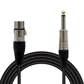 Magicvoice LD379B 10 Metre Canon XLR Dişi - 6.35Mm Mono Erkek Metal Jak Mikrofon Ses Kablosu thumbnail 1