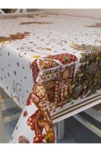 Yeni Yıl Desenli Elyaflı PVC Masa Örtüsü – Silinebilir ve Su Geçirmez Muşamba thumbnail 5