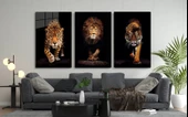 Aslan,kaplan,jaguar 3 Lü Set Cam Tablo thumbnail 8