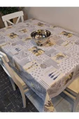 Kaydırmaz Tabanlı Pvc Muşamba - Desenli Silinebilir 120 X 150 Hazır Masa Örtüsü thumbnail 3