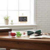 Şeffaf Kutulu Kraponlu Gül - Öğretmenler Günü Hediyesi thumbnail 4