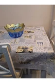 Kaydırmaz Tabanlı Pvc Muşamba - Desenli Silinebilir 120 X 150 Hazır Masa Örtüsü thumbnail 4