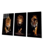 Aslan,kaplan,jaguar 3 Lü Set Cam Tablo thumbnail 2