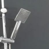 Kare Robot Tepe Duş Seti Takımı Yağmurlama Kare Banyo Duş Başlığı Sistemi Başlık Sabunluklu Duşu thumbnail 5