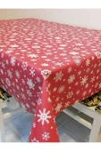YENİ YIL DESENLİ ELYAFLI PVC MUŞAMBA - SİLİNEBİLİR MASA ÖRTÜSÜ thumbnail 4