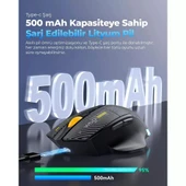 Alfalink SXS-W601 RGB 12800 DPI Siyah 7D Makrolu Kablusuz+BT Gaming Oyuncu Mouse thumbnail 4