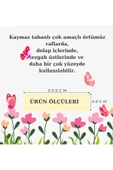 Kahve Sarı Çiçekli Raf Ve Dolop Içi Örtüsü -  Kaymaz Raf Örtüsü 50cm X 500 Cm thumbnail 4