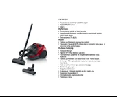 Profilo PSP5UPOW Toz Torbasız Süpürge Kırmızı - Siyah thumbnail 2