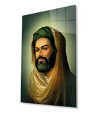 Hz. Ali Dini İslami Cam Tablo Ev ve Ofis Duvar Dekoru Hediyelik Büyük Tablo Dayanıklı Cam thumbnail 6