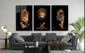 Aslan,kaplan,jaguar 3 Lü Set Cam Tablo thumbnail 4