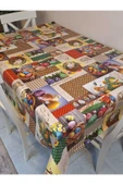 Yeni Yıl Desenli Elyaflı PVC Masa Örtüsü – Silinebilir ve Su Geçirmez Muşamba thumbnail 5