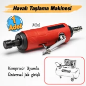 Havalı Kalıpçı Taşlama Makinesi Kompresör Uyumlu Jak Girişli 0.3 HP 25000 Rpm 6.5 Bar 1/4" 6 mm Pens thumbnail 2