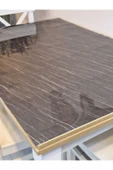 Kalın PVC Masa Koruyucu – 1.2 mm Mika Örtü, 80 cm En, Mermer Desen thumbnail 2