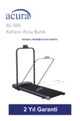 AC-500 Bluetoothlu, Hoparlörlü, Uzaktan Kumandalı Katlanır Koşu Bandı thumbnail 2