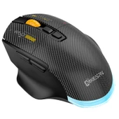 Alfalink SXS-W601 RGB 12800 DPI Siyah 7D Makrolu Kablusuz+BT Gaming Oyuncu Mouse thumbnail 1