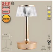 Cata Ct-8434 Rio Şarjlı Masa Lambası Tek Anahtarla 3 Renk thumbnail 2