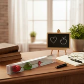 Şeffaf Simli Kutulu Gül - Öğretmenler Günü Hediyesi thumbnail 3