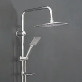 Kare Robot Tepe Duş Seti Takımı Yağmurlama Kare Banyo Duş Başlığı Sistemi Başlık Sabunluklu Duşu thumbnail 2