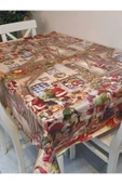 Yeni Yıl Desenli Elyaflı PVC Masa Örtüsü – Silinebilir ve Su Geçirmez Muşamba thumbnail 5